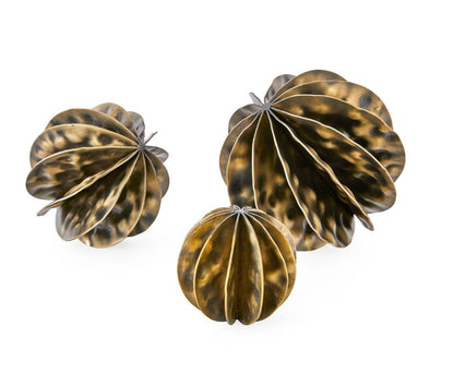Hammered Metal Sculptures, Set of 3