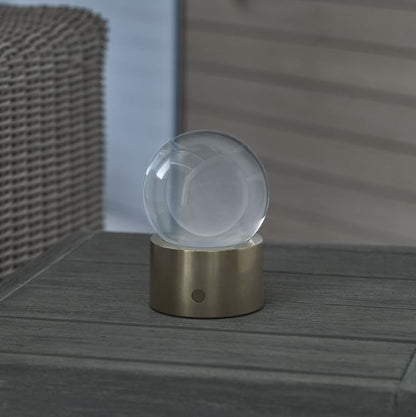 Natural Brass Accent Rechargeable Table Lamp