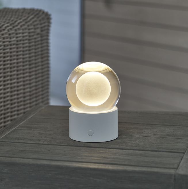 White Accent Rechargeable Table Lamp