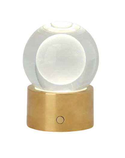 Natural Brass Accent Rechargeable Table Lamp