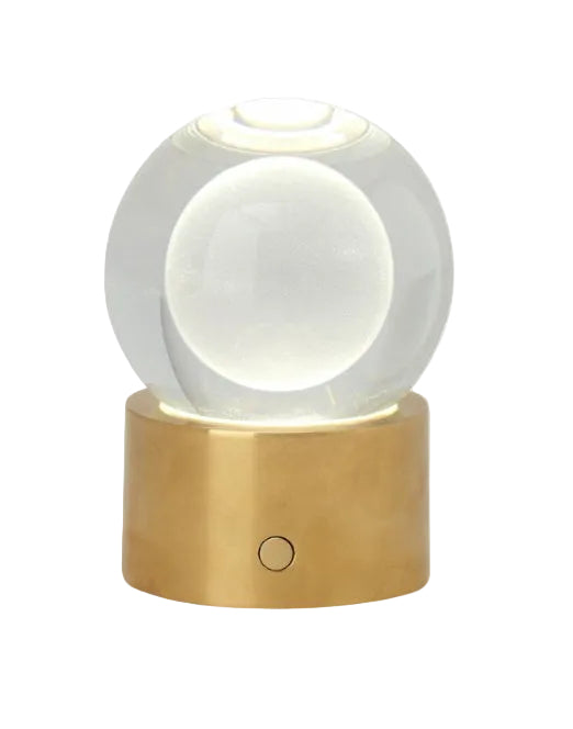 Natural Brass Accent Rechargeable Table Lamp