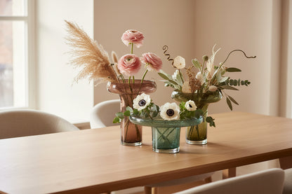 Organic Seeded Glass Vase, Set of 3