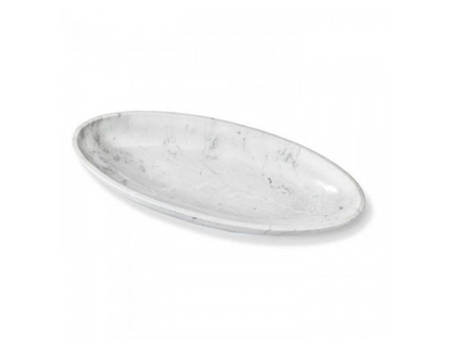 Oval White Arabescato Tray