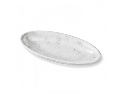 Oval White Arabescato Tray