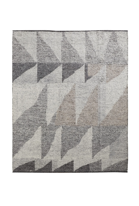 Charcoal Grey and Ivory Rug