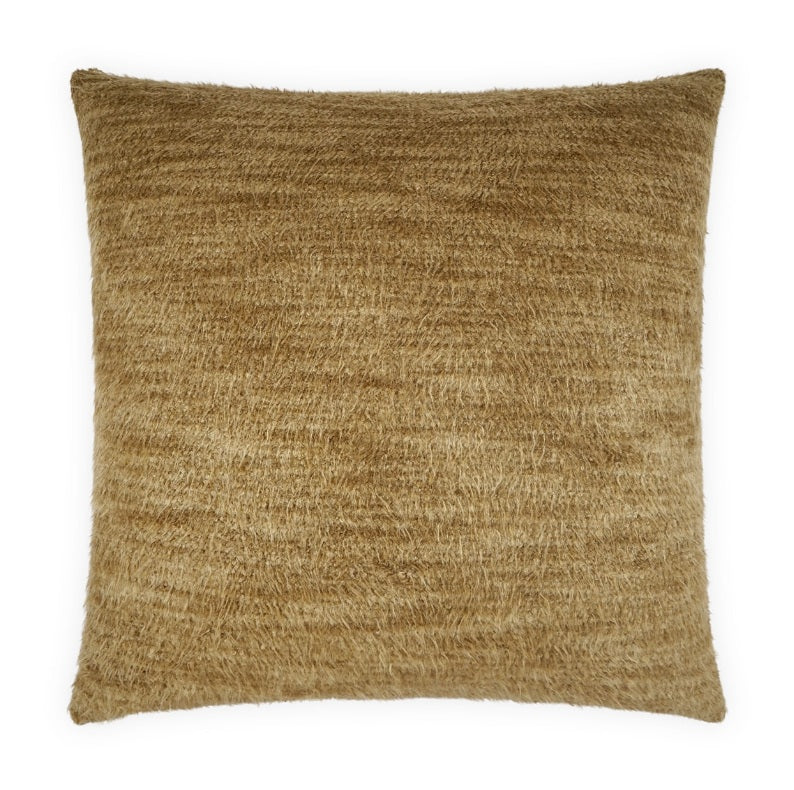 24" x 24" Shaggy Gold Pillow