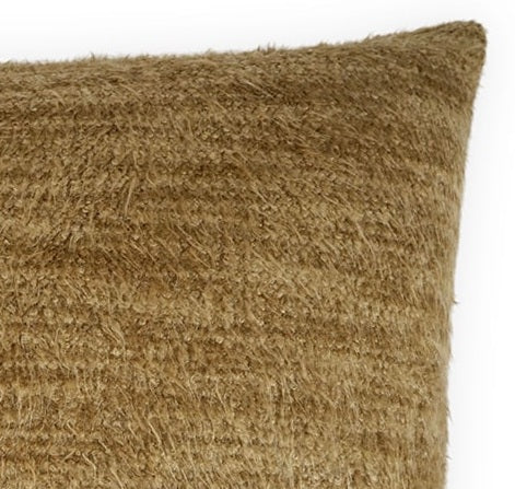 24" x 24" Shaggy Gold Pillow