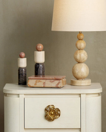 Tobias Marble Sculptures, Set of 2