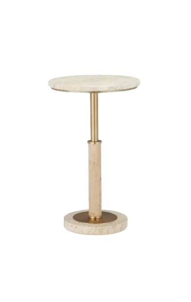 Travertine Accent Table