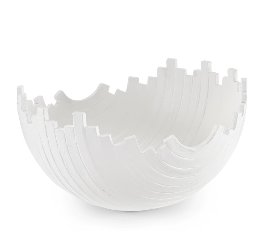 White Modern Metal Bowl