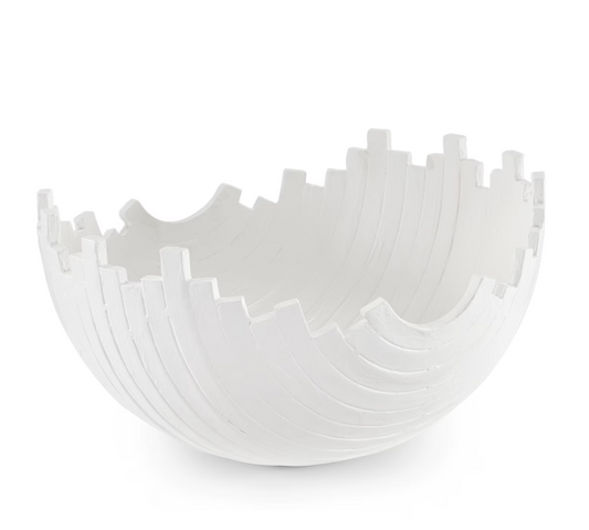 White Modern Metal Bowl