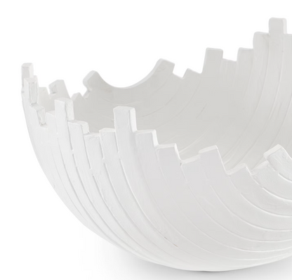 White Modern Metal Bowl