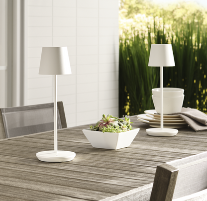 White Rechargeable Table Accent Lamp